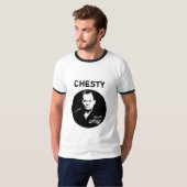 Chesty Puller — zwart en wit T-shirt (Voorkant volledig)