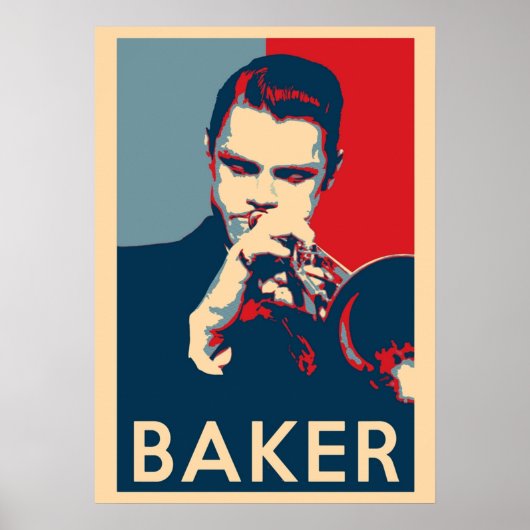 Chet Baker Hope Sizes of Jazz History Poster (Voorkant)
