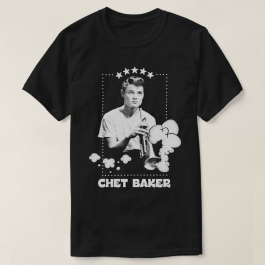 Chet Baker Jazz Muziek Origineel ontwerp T-shirt (Design voorkant)