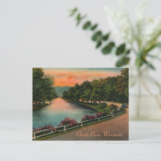  Chetek River Wisconsin Briefkaart (Staand voorkant)