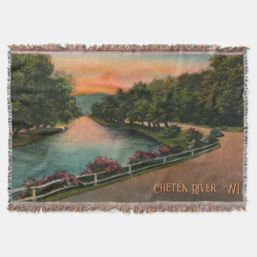  Chetek Wisconsin Throw Blanket Deken (Voorkant)