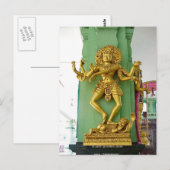 Chettiar Hindu tempel, hindoe god Briefkaart (Voorkant / Achterkant)