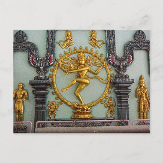 Chettiar Hindu Temple, beeld van Shiva Briefkaart (Voorkant)