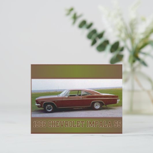 CHEV IMPALA SS 1966 BRIEFKAART (Staand voorkant)