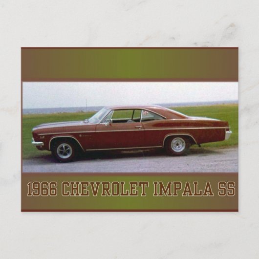 CHEV IMPALA SS 1966 BRIEFKAART (Voorkant)