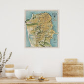 Chevalier's map van San Francisco (1912) Poster (Keuken)