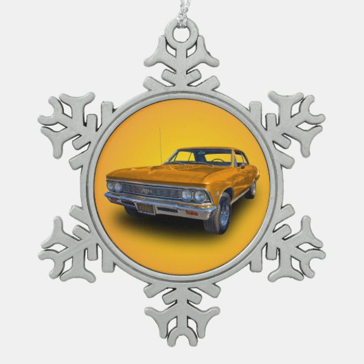 CHEVELLE 1966 TIN SNEEUWVLOK ORNAMENT (Voorkant)