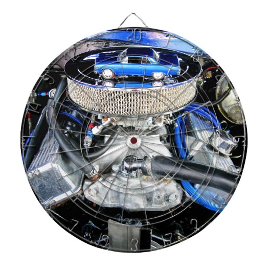 Chevelle Blue 1965 Dartbord (Voorkant)