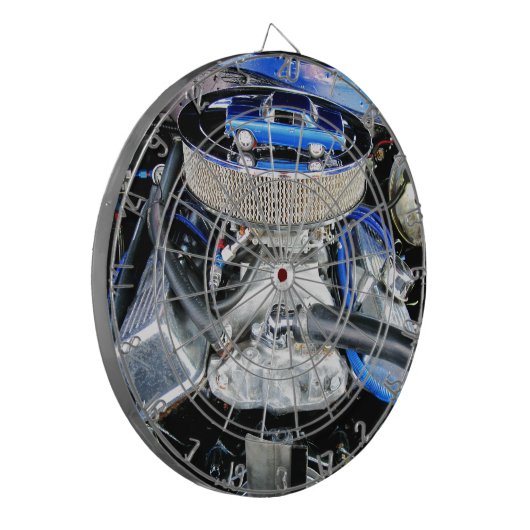 Chevelle Blue 1965 Dartbord (Voorkant Links)