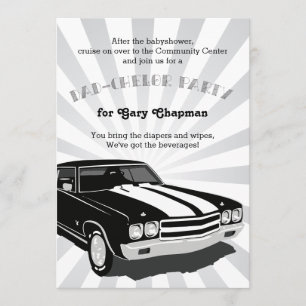 Chevelle Dad-chelor Party Invitation Kaart