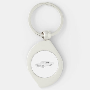 Chevelle Drawing (zwart en wit) Sleutelhanger