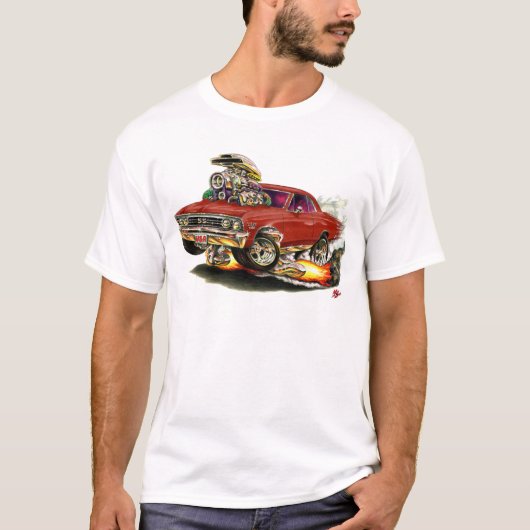 Chevelle Maroon Car. 1967 T-shirt (Voorkant)