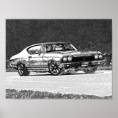 Chevelle Pencil Schets 1968 Poster (Voorkant)