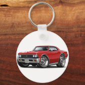 Chevelle Red Car 1966 Sleutelhanger (Voorkant)