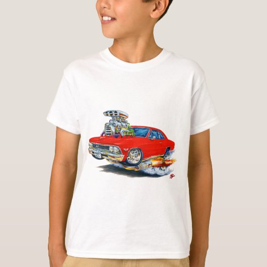 Chevelle Red Car 1966 T-shirt (Voorkant)