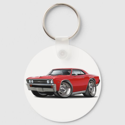Chevelle Red Car 1967 Sleutelhanger (Voorkant)