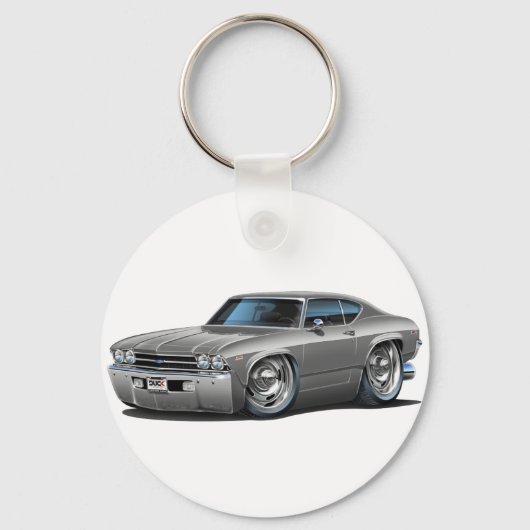 Chevelle Silver Car 1969 Sleutelhanger (Voorkant)