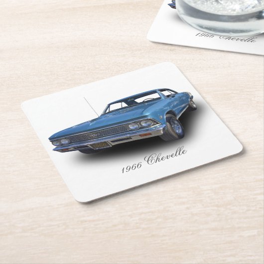 CHEVELLE SS 1966 KARTONNEN ONDERZETTERS (Schuin)