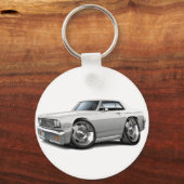 Chevelle White Car 1964 Sleutelhanger (Voorkant)