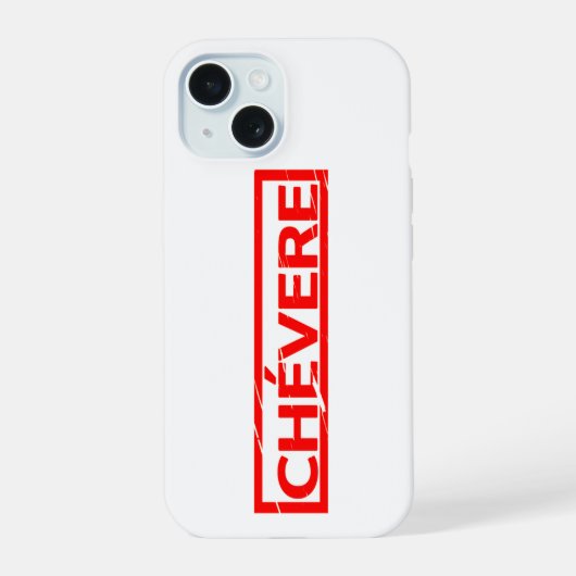 Chévere Stempel iPhone 15 Case (Achterkant)
