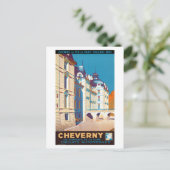  Cheverny France Travel Poster Briefkaart (Staand voorkant)