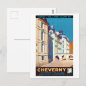  Cheverny France Travel Poster Briefkaart (Voorkant / Achterkant)
