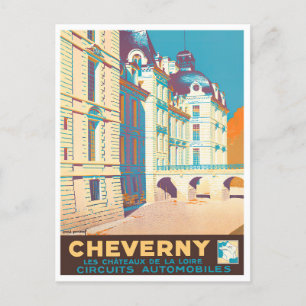 Cheverny France vintage Briefkaart