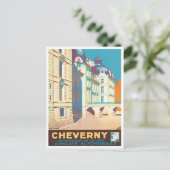 Cheverny France vintage Briefkaart (Staand voorkant)