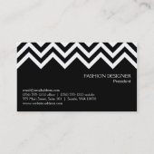 Cheveron Patroon zwarte achtergrond Visitekaartje (Achterkant)
