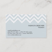Cheveron Pattern lichtgrijze achtergrond Visitekaartje (Achterkant)