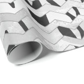 Cheveron Tiger Black en White Print Cadeaupapier (Rol Hoek)