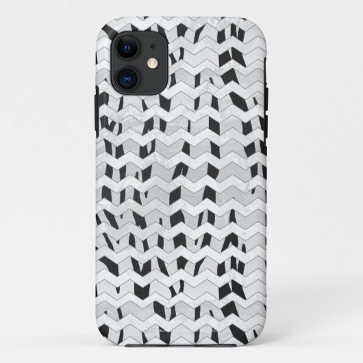 Cheveron Tiger Black en White Print Case-Mate iPhone Case (Achterkant)