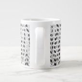 Cheveron Tiger Black en White Print Grote Koffiekop (Achterkant)