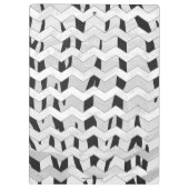 Cheveron Tiger Black en White Print Klembord (Achterkant)