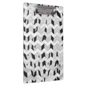 Cheveron Tiger Black en White Print Klembord (Rechts)