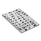 Cheveron Tiger Black en White Print Notitieboek (Rechterzijde)