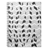 Cheveron Tiger Black en White Print Notitieboek (Voorkant)