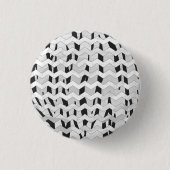 Cheveron Tiger Black en White Print Ronde Button 3,2 Cm (Voorkant)