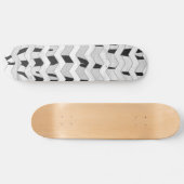 Cheveron Tiger Black en White Print Skateboard (Horizontaal)