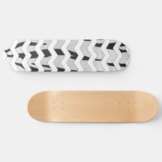 Cheveron Tiger Black en White Print Skateboard (Horizontaal)