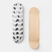 Cheveron Tiger Black en White Print Skateboard (Voorkant)
