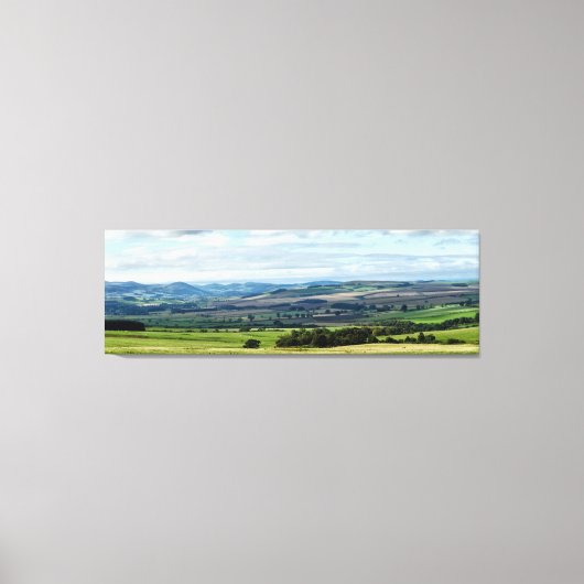 Cheviot Hills Northumberland Panorama Canvas Afdruk (Voorkant)