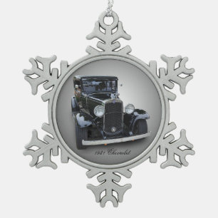 CHEVROLET 1931 TIN SNEEUWVLOK ORNAMENT