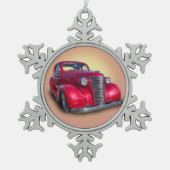 CHEVROLET 1938 TIN SNEEUWVLOK ORNAMENT (Voorkant)