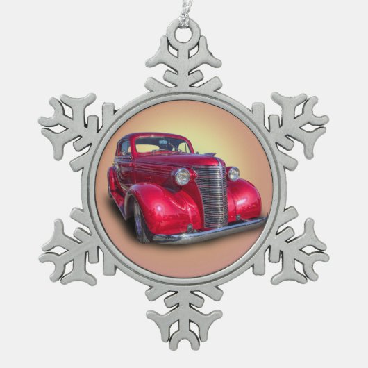 CHEVROLET 1938 TIN SNEEUWVLOK ORNAMENT (Voorkant)