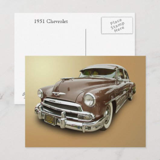 CHEVROLET 1951 BRIEFKAART (Voorkant / Achterkant)