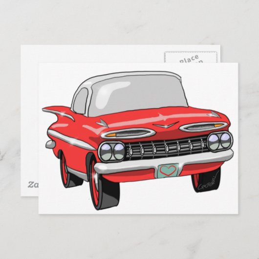 Chevrolet 1959 briefkaart (Voorkant / Achterkant)