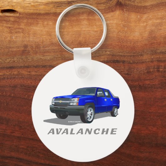 Chevrolet Avalanche Blue Sleutelhanger (Voorkant)