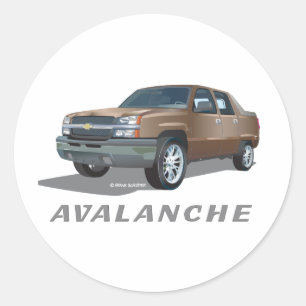 Chevrolet Avalanche Gold Ronde Sticker