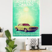 Chevrolet Camaro 1965 Poster (Thuiskantoor)